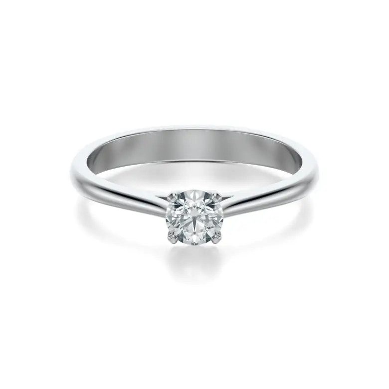 Pierścionek z białego złota z diamentem AJPZ_004